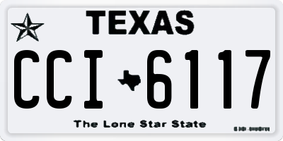 TX license plate CCI6117