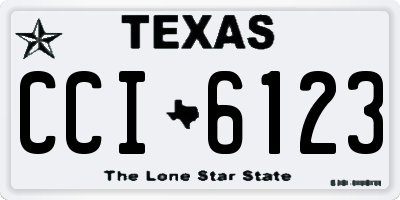TX license plate CCI6123