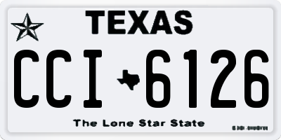 TX license plate CCI6126
