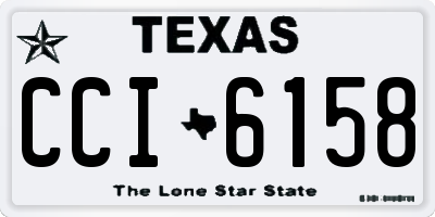 TX license plate CCI6158