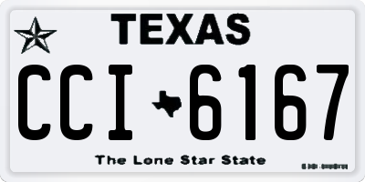 TX license plate CCI6167