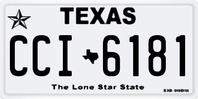 TX license plate CCI6181