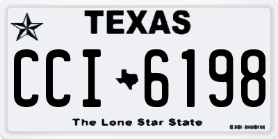TX license plate CCI6198
