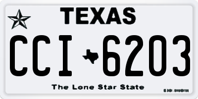 TX license plate CCI6203