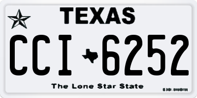 TX license plate CCI6252
