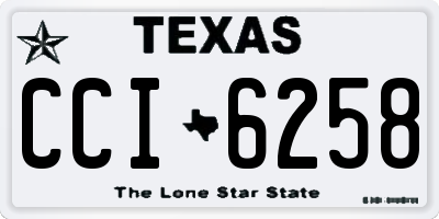 TX license plate CCI6258