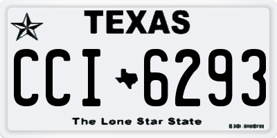 TX license plate CCI6293