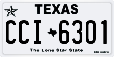 TX license plate CCI6301