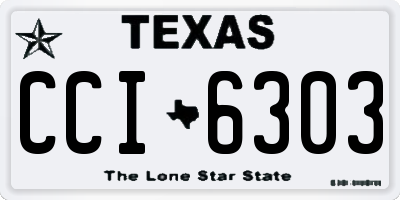 TX license plate CCI6303