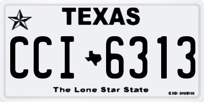 TX license plate CCI6313