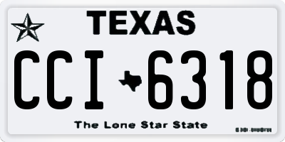 TX license plate CCI6318
