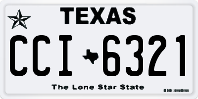 TX license plate CCI6321