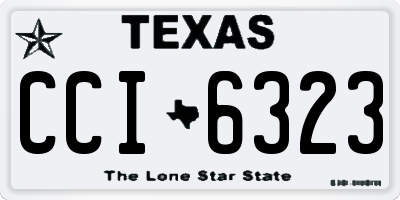 TX license plate CCI6323