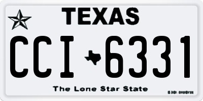 TX license plate CCI6331