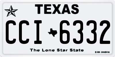 TX license plate CCI6332