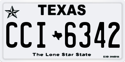 TX license plate CCI6342