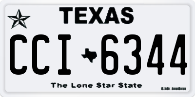 TX license plate CCI6344