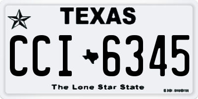 TX license plate CCI6345