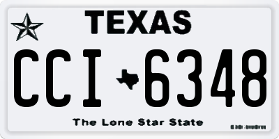 TX license plate CCI6348