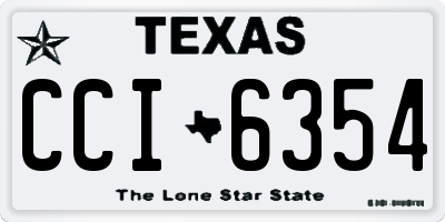 TX license plate CCI6354