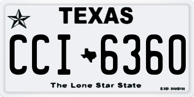 TX license plate CCI6360