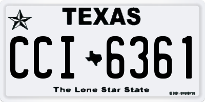 TX license plate CCI6361