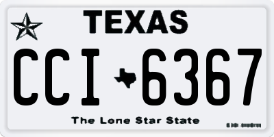 TX license plate CCI6367