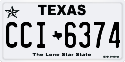 TX license plate CCI6374
