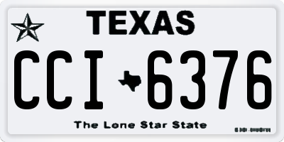 TX license plate CCI6376