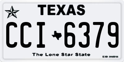 TX license plate CCI6379