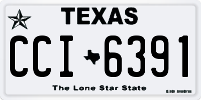 TX license plate CCI6391