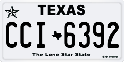TX license plate CCI6392