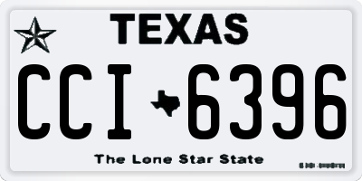 TX license plate CCI6396