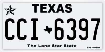 TX license plate CCI6397