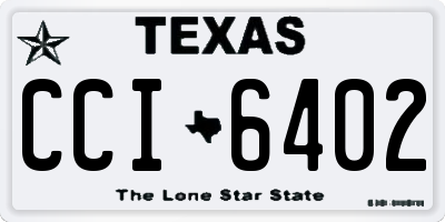 TX license plate CCI6402