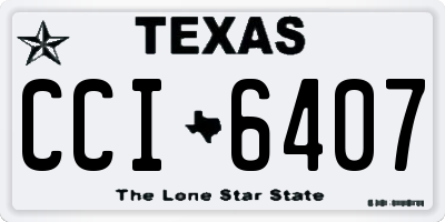 TX license plate CCI6407