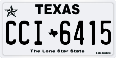 TX license plate CCI6415
