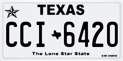 TX license plate CCI6420