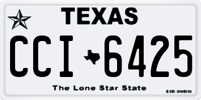TX license plate CCI6425