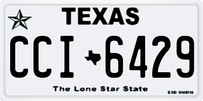 TX license plate CCI6429