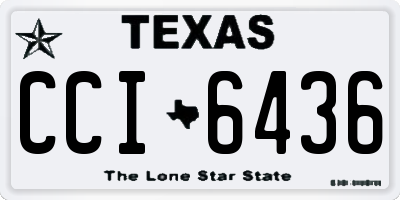TX license plate CCI6436