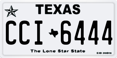 TX license plate CCI6444