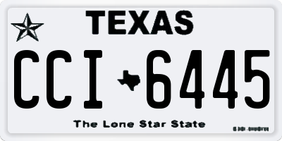 TX license plate CCI6445
