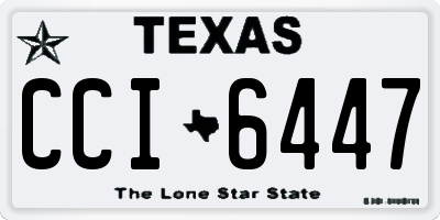 TX license plate CCI6447