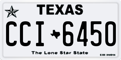 TX license plate CCI6450