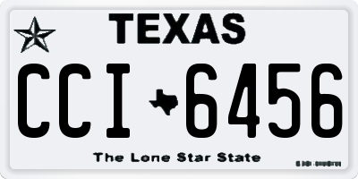 TX license plate CCI6456