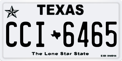 TX license plate CCI6465