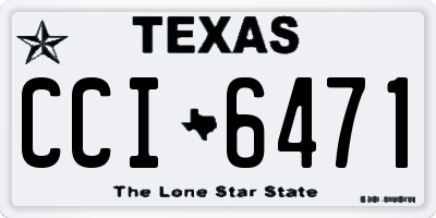 TX license plate CCI6471