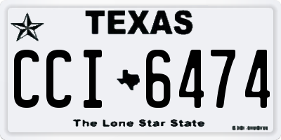 TX license plate CCI6474