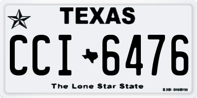 TX license plate CCI6476